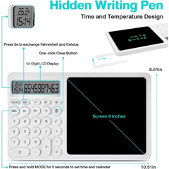 Calculator Notepad with 8 Inch LCD Writing Tablet